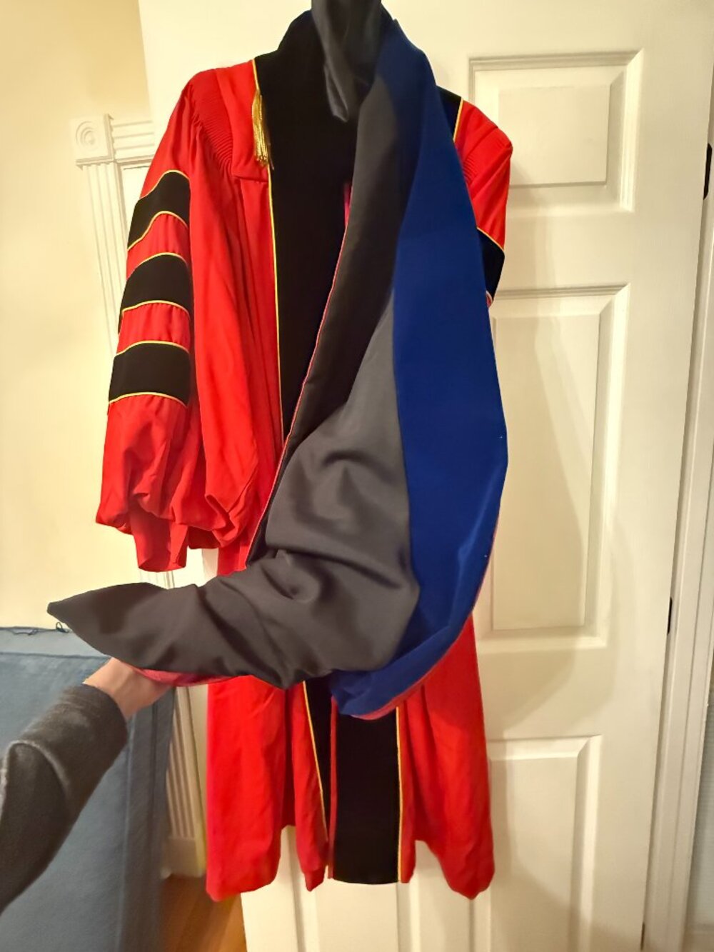 red and blue regalia